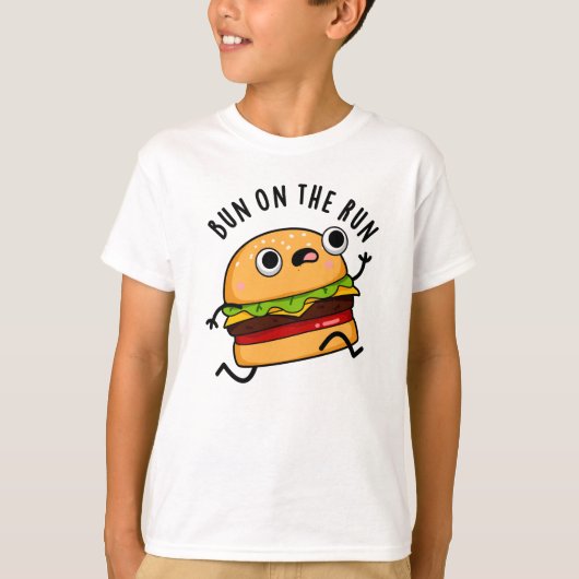Bun on Run Funny Burger Pun T-Shirt (Vorderseite)