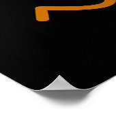 Bun on Run Funny Food Pun Dark BG Poster (Ecke)