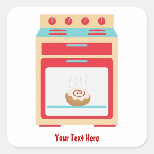 Bun Oven (anpassbare Mutterschaft) Quadratischer Aufkleber (Vorderseite)