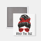 Bun Rock The Test Day 2023 Testing Day May Teacher Magnet (Vorderseite/Rückseite)