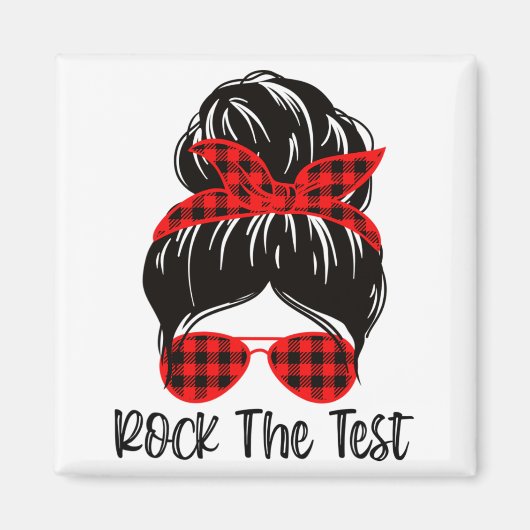 Bun Rock The Test Day 2023 Testing Day May Teacher Magnet (Vorne)