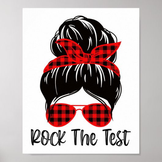 Bun Rock The Test Day 2023 Testing Day May Teacher Poster (Vorne)