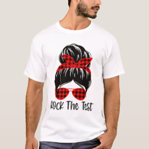 Bun Rock The Test Day 2023 Testing Day May Teacher T-Shirt