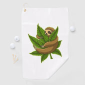 Bun Weed Sloth Golfhandtuch (Insitu)