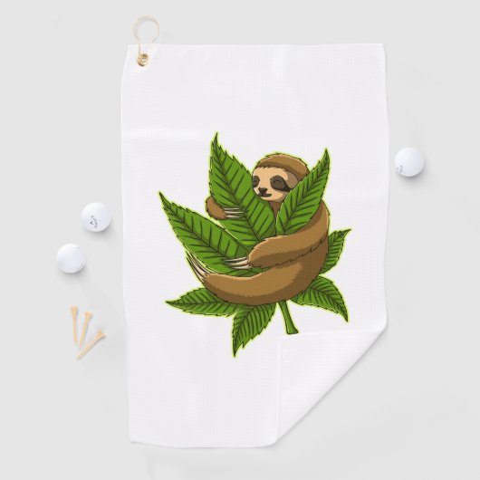 Bun Weed Sloth Golfhandtuch (Insitu)
