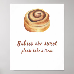Bun Zimt Baby Shower Babys sind süß Poster