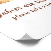 Bun Zimt Babydusche Babys sind süß Poster (Ecke)