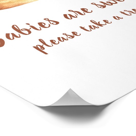 Bun Zimt Babydusche Babys sind süß Poster (Ecke)