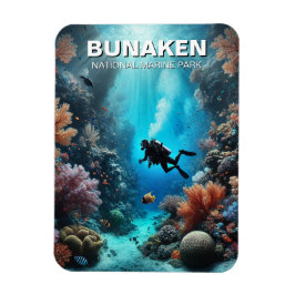 Bunaken Indonesia Scuba Diver Magnet