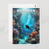 Bunaken Indonesia Scuba Diver Postkarte (Vorne/Hinten)