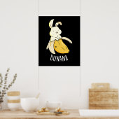Bunana Funny Bunny in einem Banana Pub Dark BG Poster (Küche)