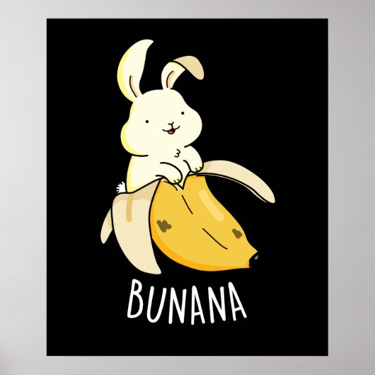 Bunana Funny Bunny in einem Banana Pub Dark BG Poster (Vorne)