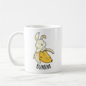 Bunana Funny Bunny in einem Bananenpuff Kaffeetasse (Links)