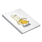 Bunana Funny Bunny in einem Bananenpuff Notizblock (Rechte Seite)
