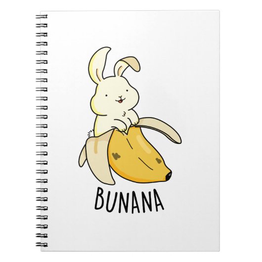 Bunana Funny Bunny in einem Bananenpuff Notizblock (Vorderseite)