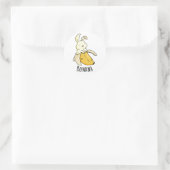Bunana Funny Bunny in einem Bananenpuff Runder Aufkleber (Tasche)