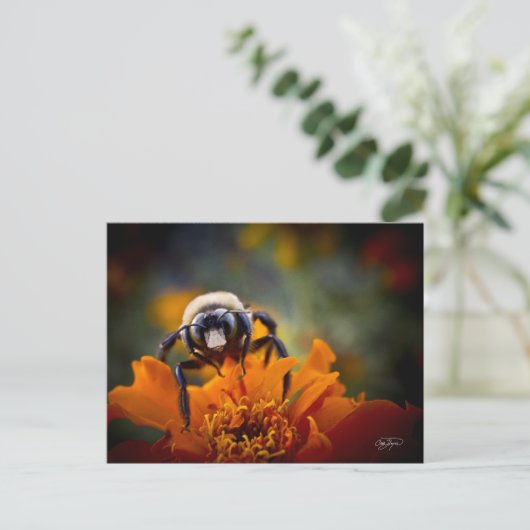 Bunble Bee Postkarte (Stehend Vorderseite)