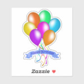 Bunch Bright farbenfrohe Brotballons Streamer Aufkleber (Blatt)