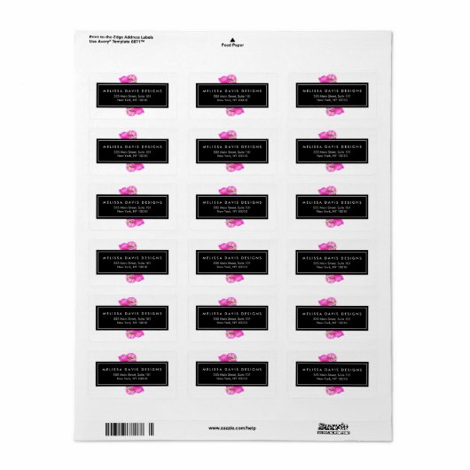 Bunch von Wasserfarben Adressaufkleber (Vorne)