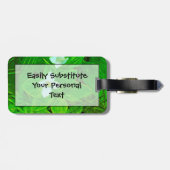 Bunchberry White Wildblume Abstrakt Gepäckanhänger (Rückseite horizontal)