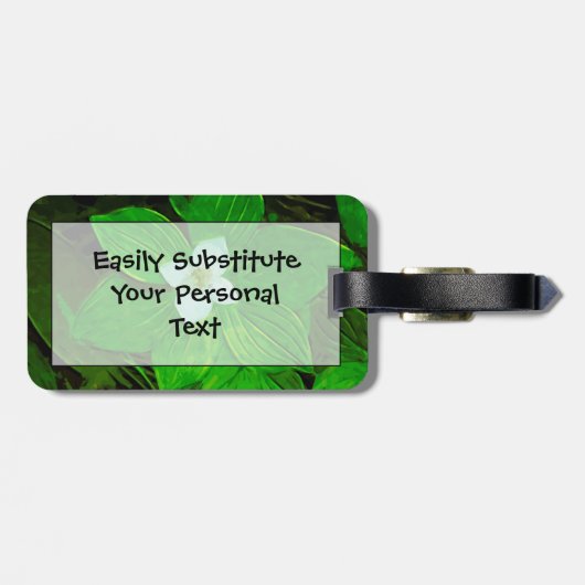 Bunchberry White Wildblume Gepäckanhänger (Rückseite horizontal)