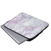 Bunched Rose/Lavendel Grau Laptopschutzhülle (Vorne Knopf)