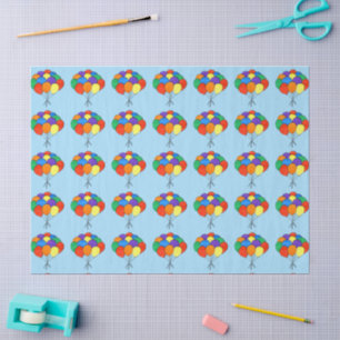 Bunchen aus Rainbow-farbenem Balloons-Gewebepapier Seidenpapier