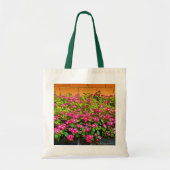 Bunchen rosa Blume Tote Beutel Tragetasche (Vorne)