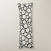 Bunches fröhlich weißes, matte Blume, bräunliches  Seitenschläferkissen (Rückseite (Vertikal))