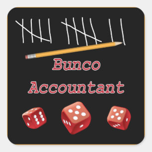 Bunco Accountant Quadratischer Aufkleber