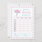 Bunco April Duwers doppelseitige Wertungsliste Einladung (Vorderseite)