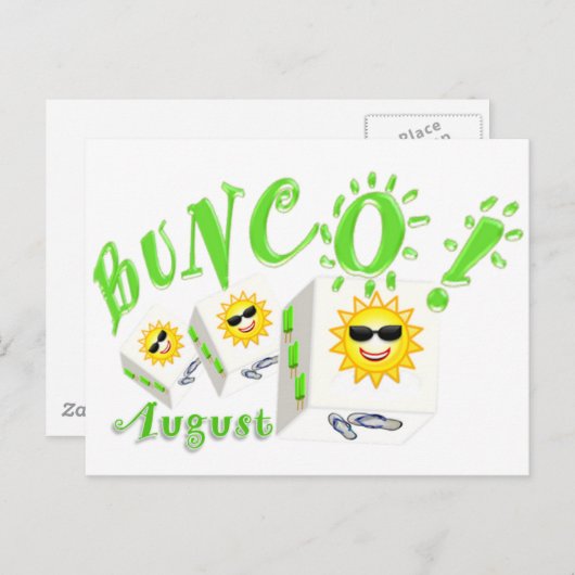 Bunco August Postkarte (Vorne/Hinten)