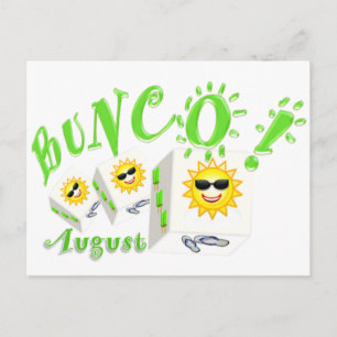 Bunco August Postkarte