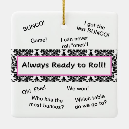 Bunco Babe Christmas Ornament (Rückseite)