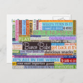 Bunco Babe Einladungspostkarte (Vorne/Hinten)