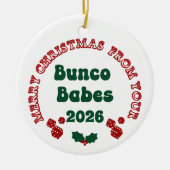 Bunco-Babe-Jahresbaumschmuck Keramik Ornament (Vorne)