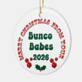 Bunco-Babe-Jahresbaumschmuck Keramik Ornament (Links)