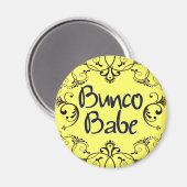 Bunco Babe mit Wirbel Button Magnet (Vorderseite/Rückseite)