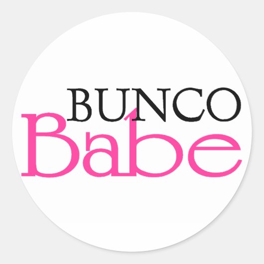 Bunco Babe Runder Aufkleber (Vorderseite)