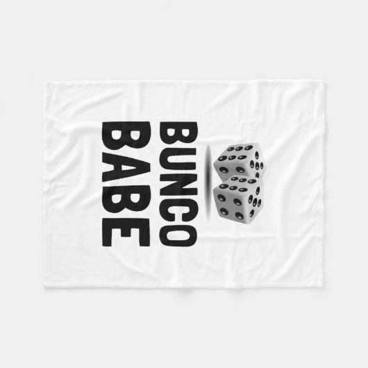 Bunco-Babe-Würfel Fleecedecke (Vorderseite (Horizontal))