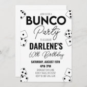 Bunco Birthday Einladung Modern einfach (Vorne/Hinten)