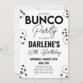 Bunco Birthday Einladung Modern einfach (Vorderseite)