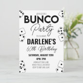 Bunco Birthday Einladung Modern einfach (Stehend Vorderseite)