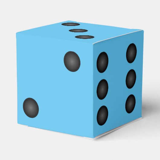 Bunco Blue Dice oder Die Gastgeschenk Geschenkschachtel (Rückseite)