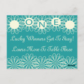 Bunco-Blume-Tafelkarte Nr. 1 Postkarte (Rückseite)