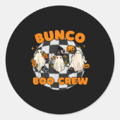 Bunco Boo Crew Bunco Halloween Dice Runder Aufkleber (Vorderseite)