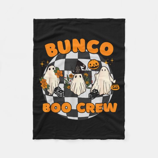 Bunco Boo Crew Bunco Halloween Würfel Fleecedecke (Vorderseite)