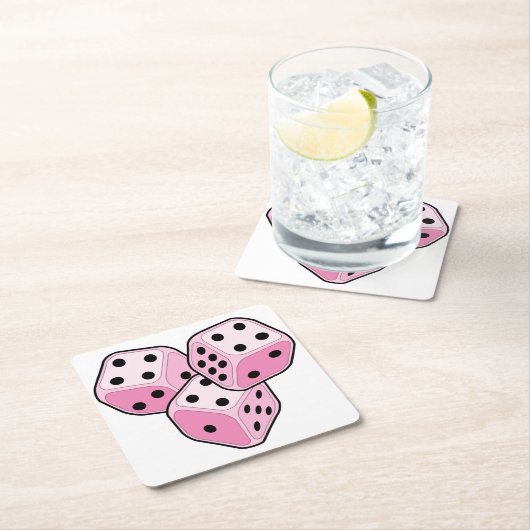 Bunco Brustkrebs Rechteckiger Pappuntersetzer (Vor Ort)