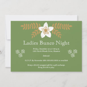 Bunco Bunko Dezember-Feierparty Einladung