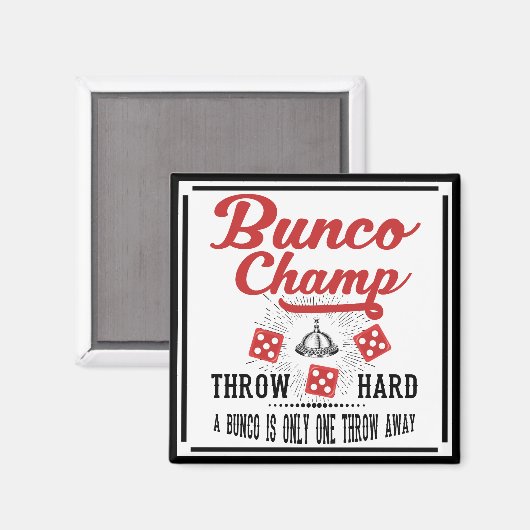 Bunco Champ mit Würfeln Magnet (Vorderseite/Rückseite)